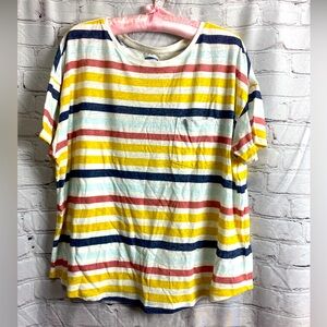 Old Navy Boyfriend Striped Tshirt, Size XL